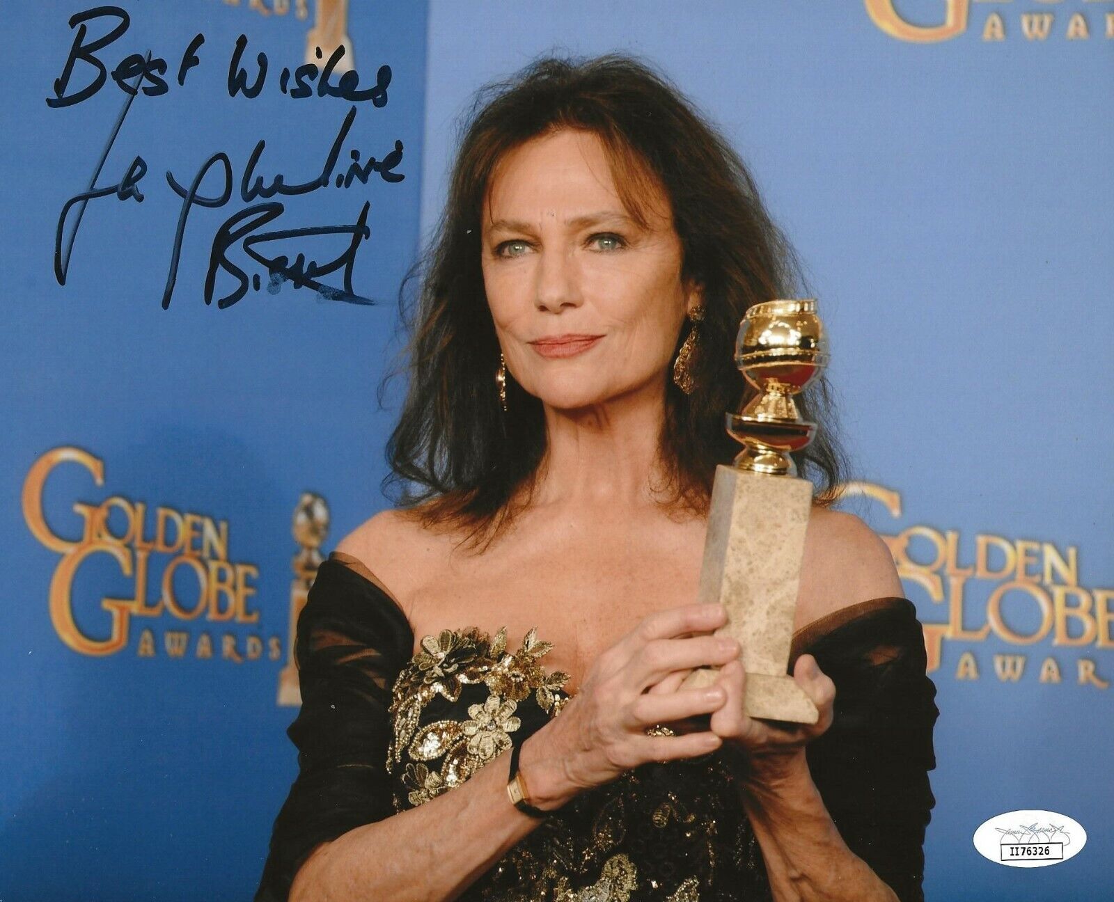 Jacqueline Bisset Actress signed Golden Globe 8x10 Photo Poster painting autographed JSA