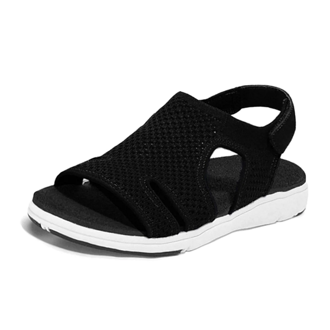 2021 New Women's Soft & Comfortable Sandals Mesh Upper Breathable Sandals Adjustable Cross-strap Design Sandalias Mujer 2021