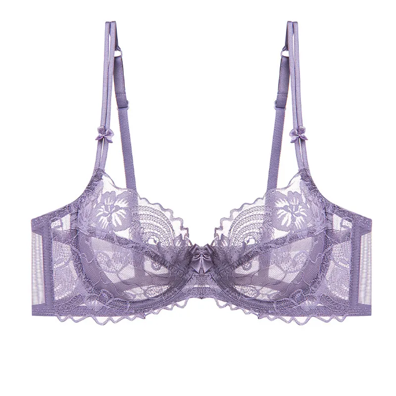 Churchf French Lingerie Thin Summer Sexy Bra Pure Lusty Sweet Corset Soft Steel Ring Breath Lace Bra