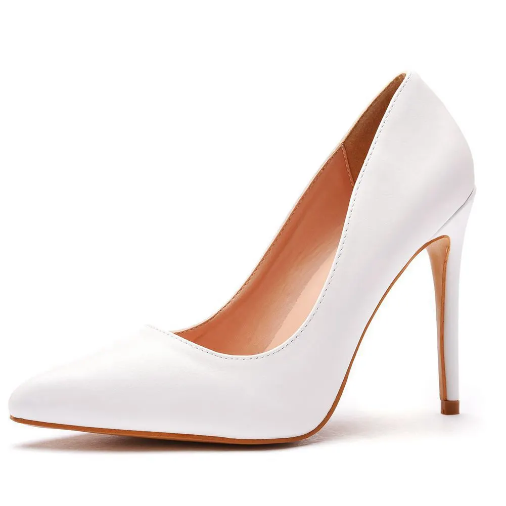 Breakj Breakj Cm Sexy Pointed High Heel Single Shoes Women Fine Heel Shoes Pointed Shoes Fashion Commute White Large Size Shoes