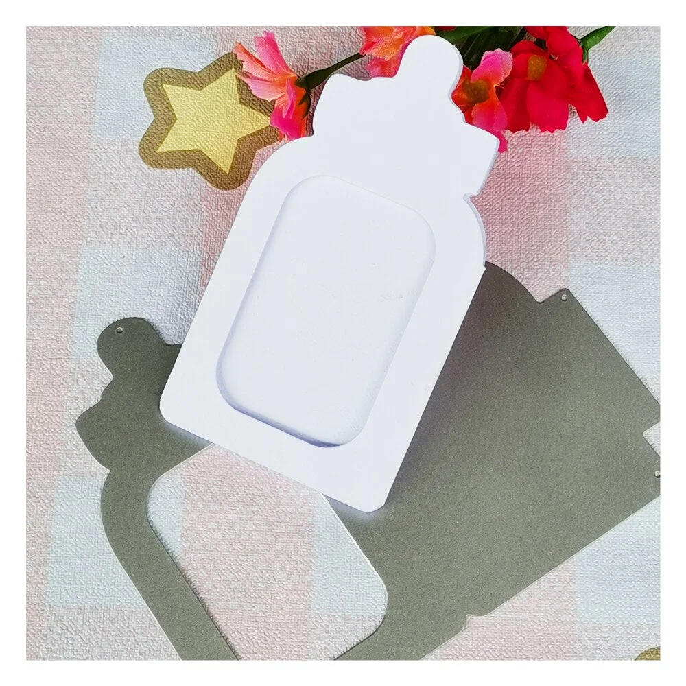 Shaker Baby Milk Bottles Dies Scrapbooking Stencil Template for DIY Embossing Paper Photo Album Greeting Gift Cards New Dies Cut