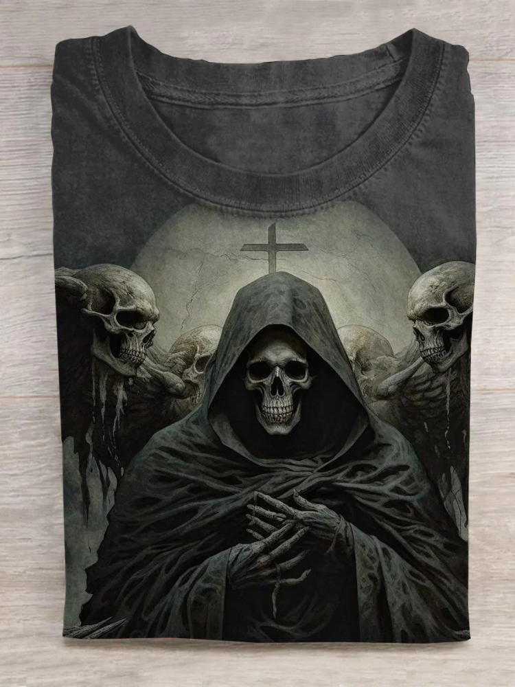 Halloween Grim Reaper Artistic T-Shirt