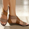 Women's Casual Colorblock Woven Sandals