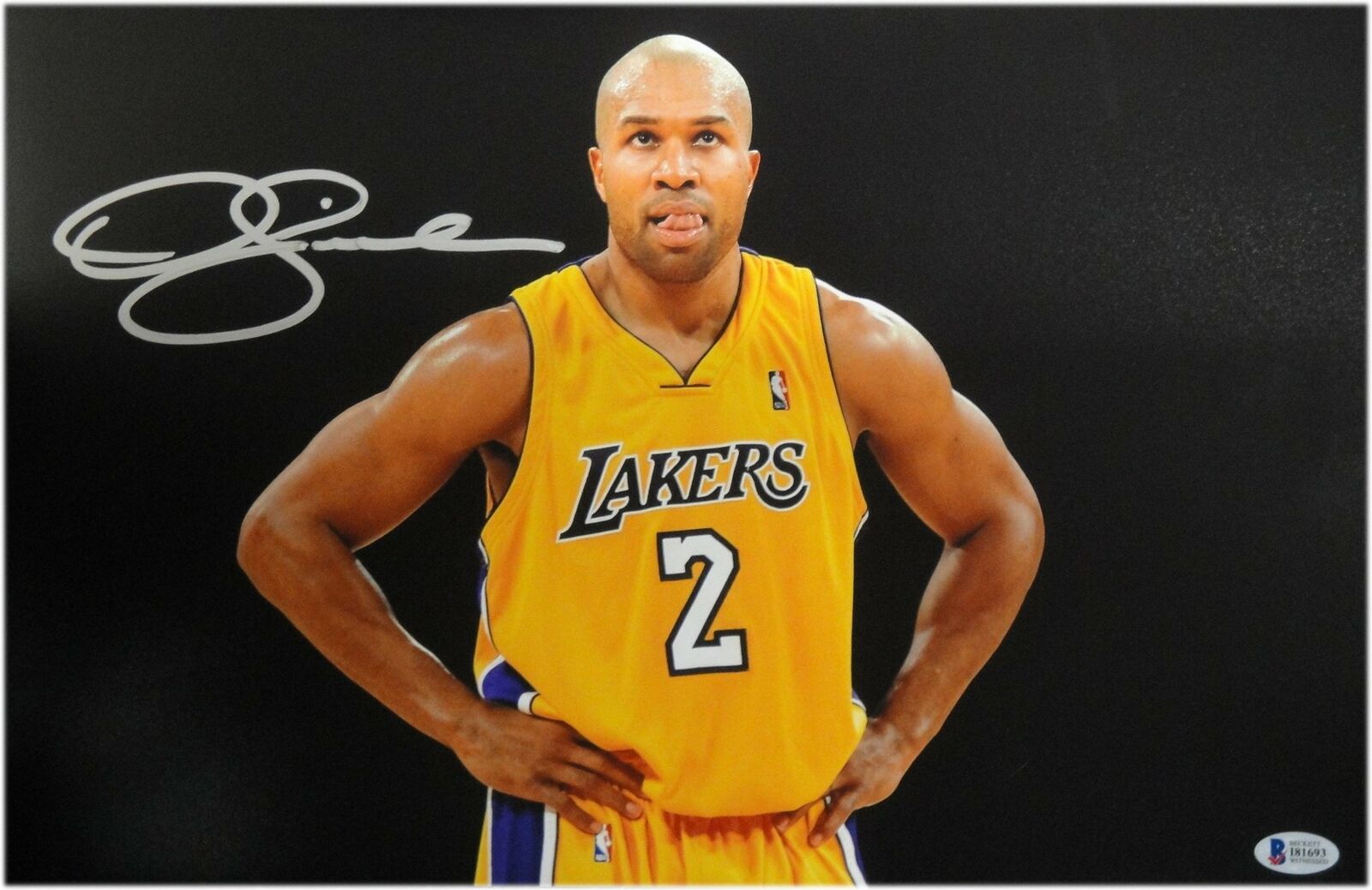 Derek Fisher Hand Signed Autographed 11x17 Photo Poster painting Hands On Hip BAS Beckett