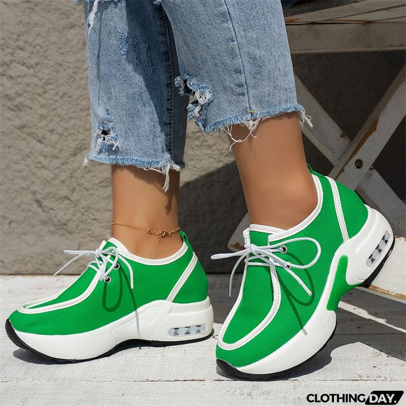 Spring Casual Thick Sole Sports Shoes for Lady