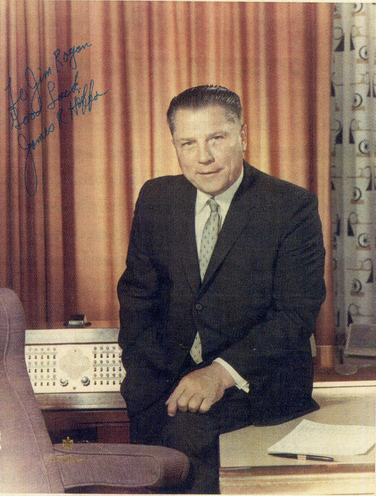 JIMMY HOFFA Signed Photo Poster paintinggraph - American Labour Union Leader - preprint