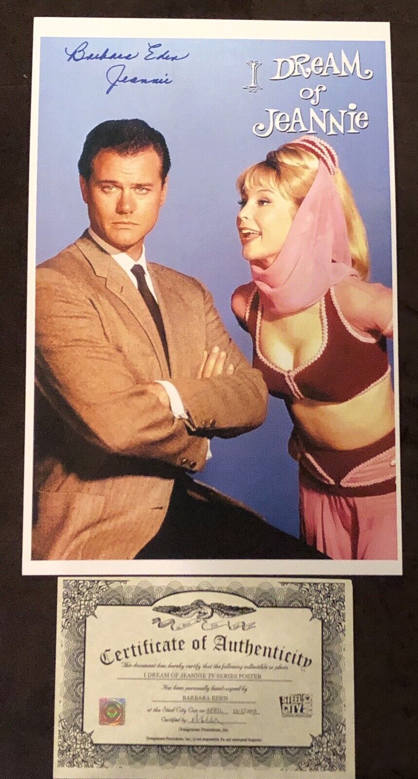 Barbara Eden SIGNED 11x17 Photo Poster painting AUTOGRAPH I Dream Of Jeannie Steel City Con COA