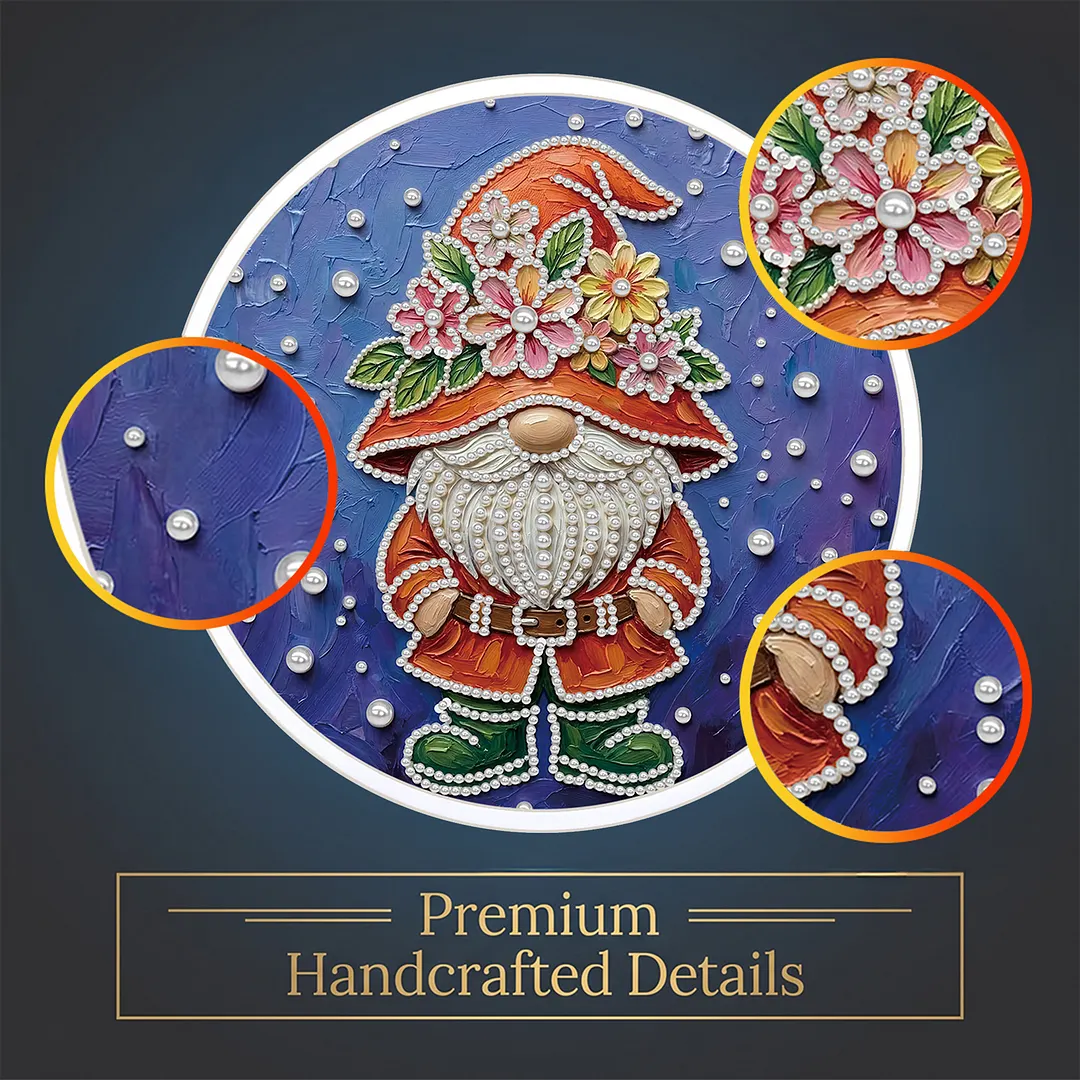 Goblin DIY Pearl Painting Kit With Round Frame & Tassel 9.25x9.25inch Pearl Painting Art Kits Pearl Dot Painting for Adults Beginners Home Wall Decor
