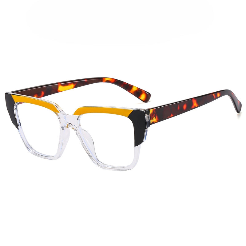 New Fashion Box Retro Personality Entry Lux TR90 Anti-Blue Ray Plain Glasses Glasses Of With Internet Celebrity