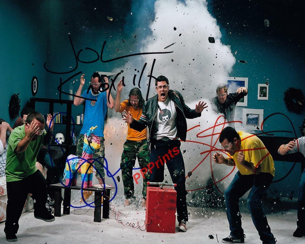 JACKASS CAST Knoxville Bam Steve-O SIGNED AUTOGRAPHED 10X8 REPRO Photo Poster painting PRINT