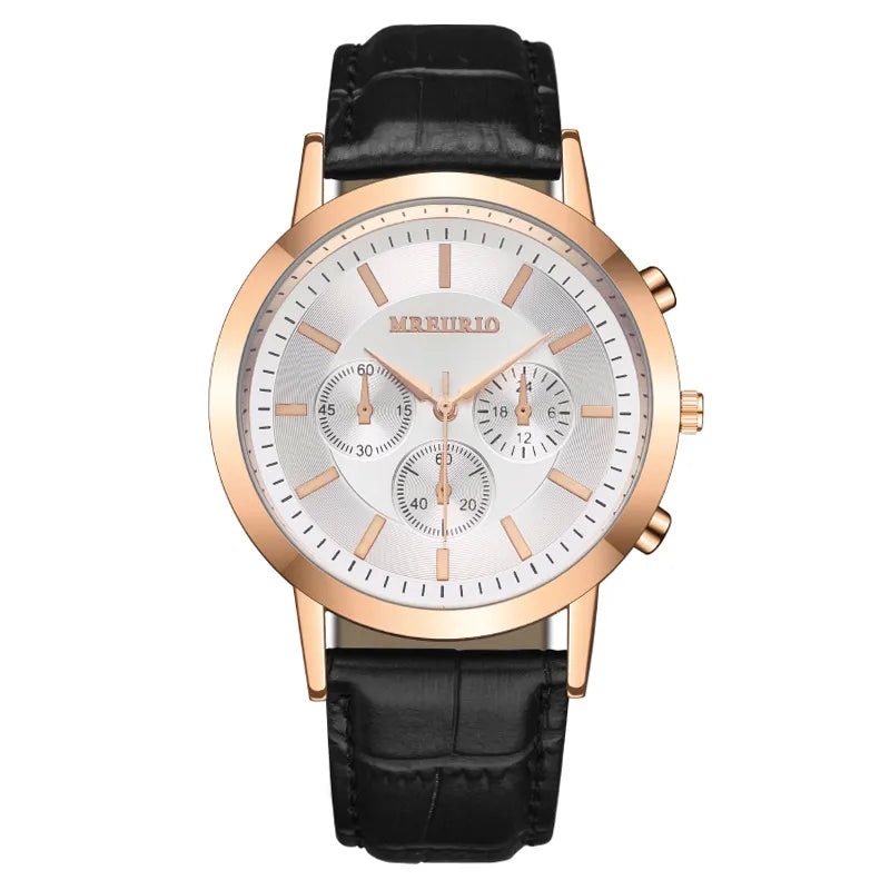 Casual Vintage Style Letter Buckle Quartz Watch Men’s Watches