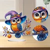 Diamond Painting Double-Sided Pumpkin Owl Table Top Ornament