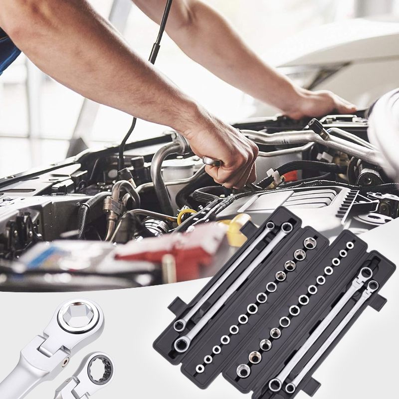 Adjustable Ratchet Wrench Kit！(15pcs )