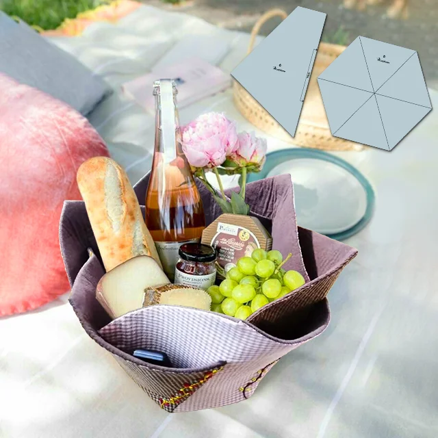 DIY Hexagonal Creative Fabric Basket Template + Instructions