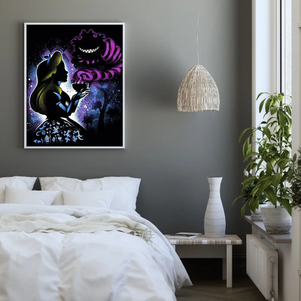 11CT Full Stamped Cross Stitch - Silhouette Series(Canvas|40*50cm)