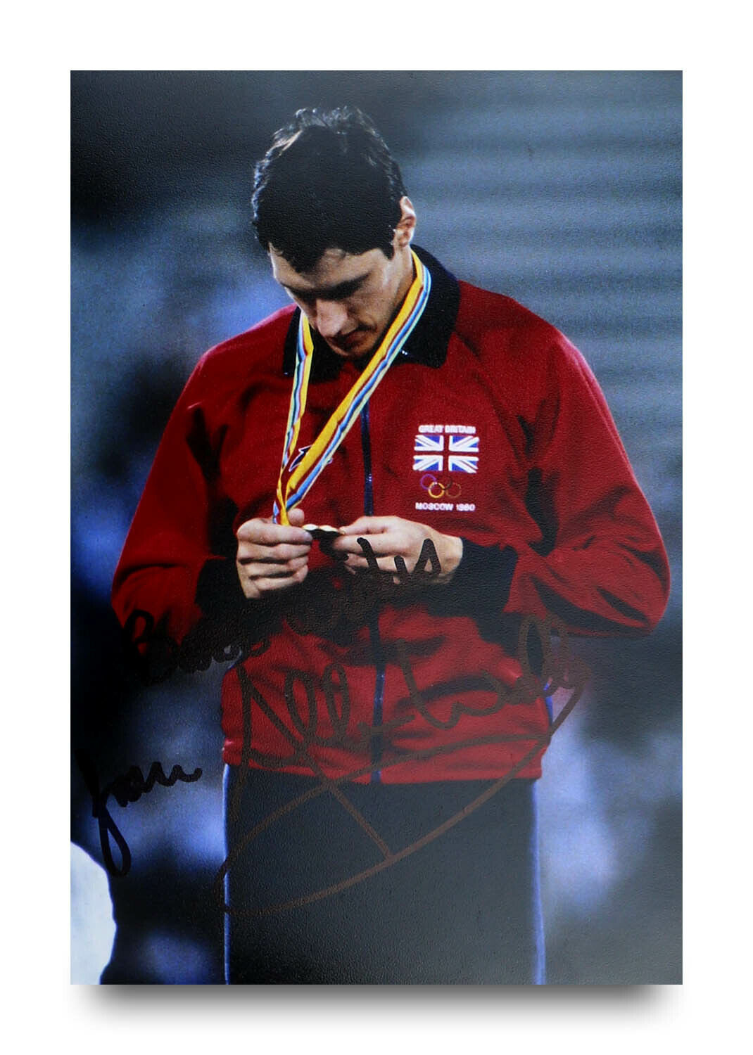 Allan Wells Signed 6x4 Photo Poster painting Olympic Champion Moscow 1980 Genuine Autograph +COA