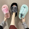 Gioiacombo™ Pantofole in pelliccia di coniglio sfumato di nuovo stile per pantofole in pelliccia con suola spessa autunnali e invernali