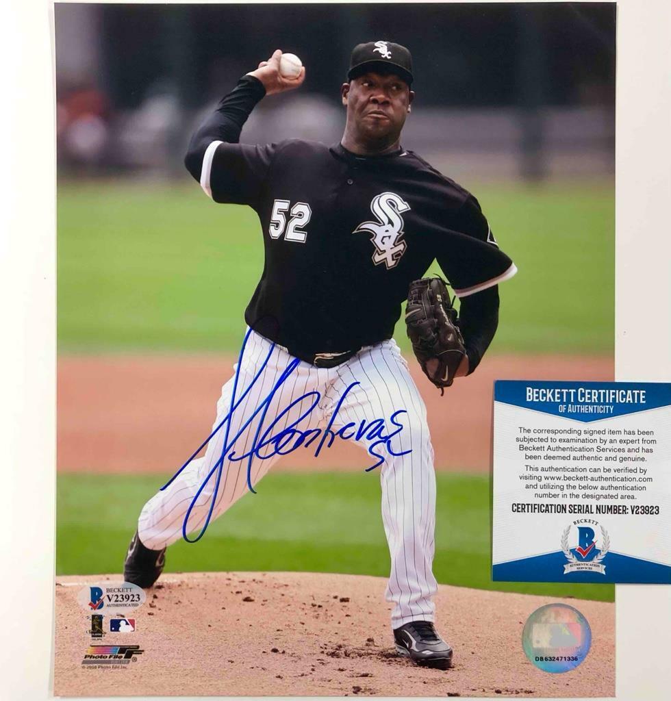 Jose Contreras autograph White Sox signed MLB 8x10 Photo Poster painting BAS COA Beckett ~ read