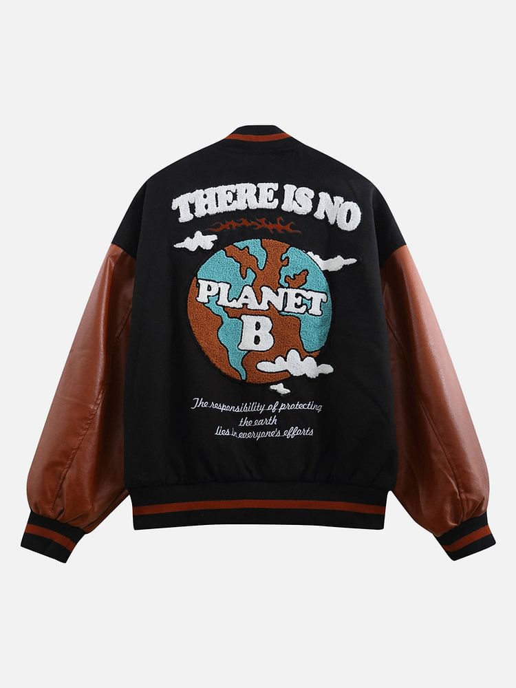 The Supermade Contrast Panel Embroidered Jacket -1093