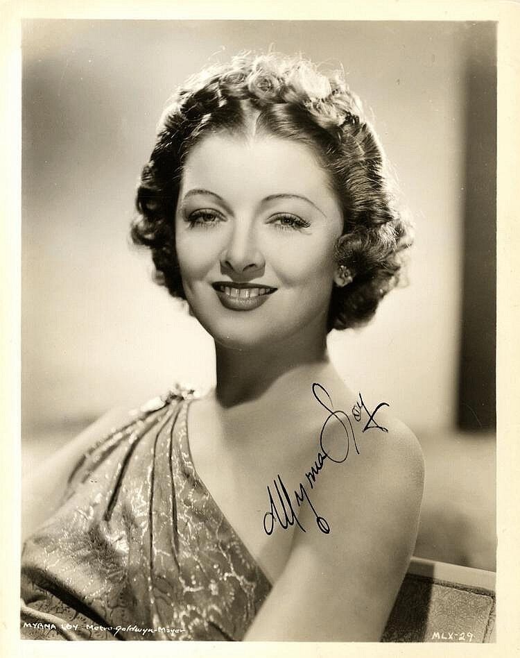 MYRNA LOY Signed Photo Poster paintinggraph - Beautiful Film Actress - reprint