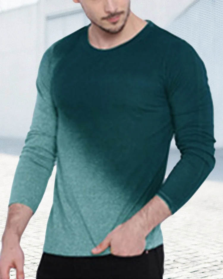 Tapered Solid Slim Crew Neck T-shirt