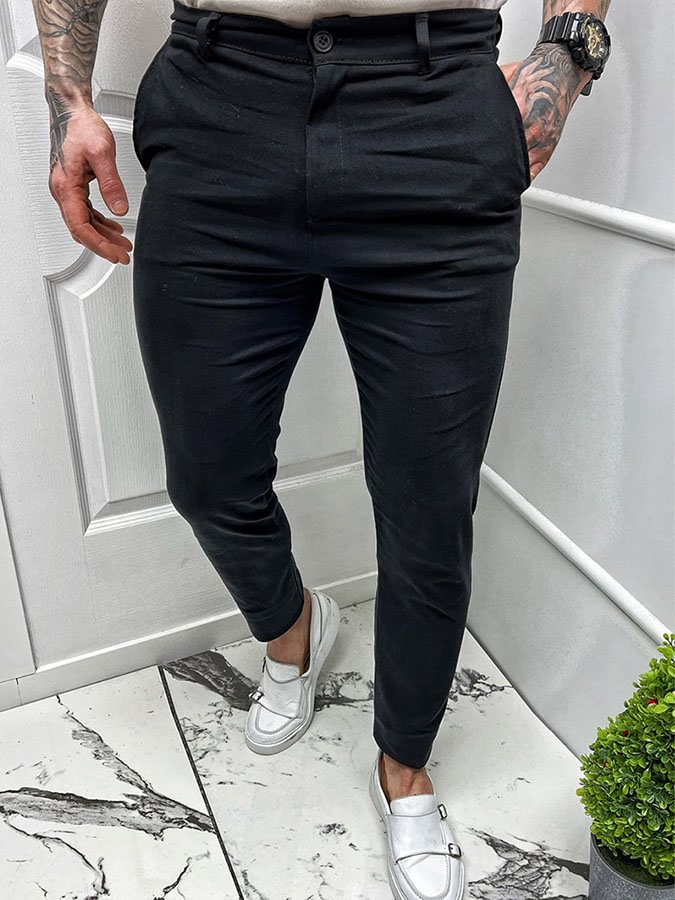 Men's Elegant Black Pants
