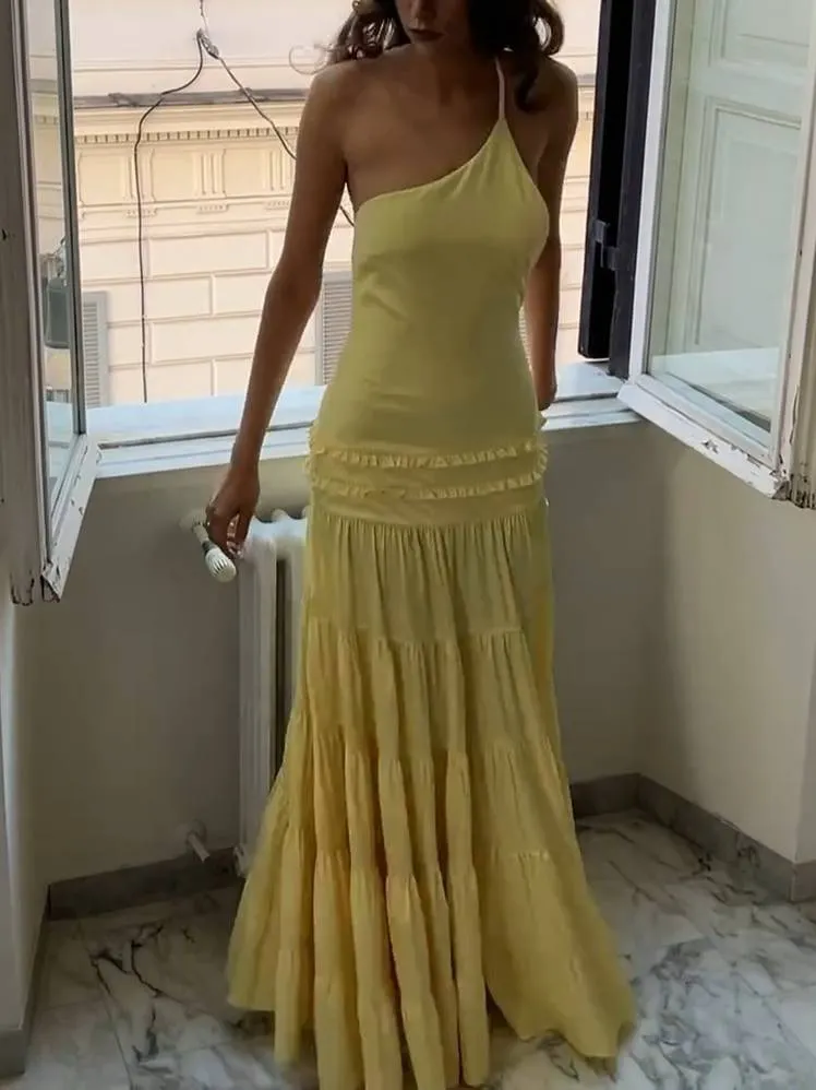 Off Shoulder Backless Maxi Dress