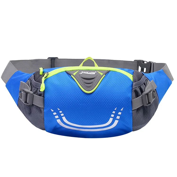 Nylon Phone Belt Bags Elastic Running Waistpack for Outdoor Sport (Blue)