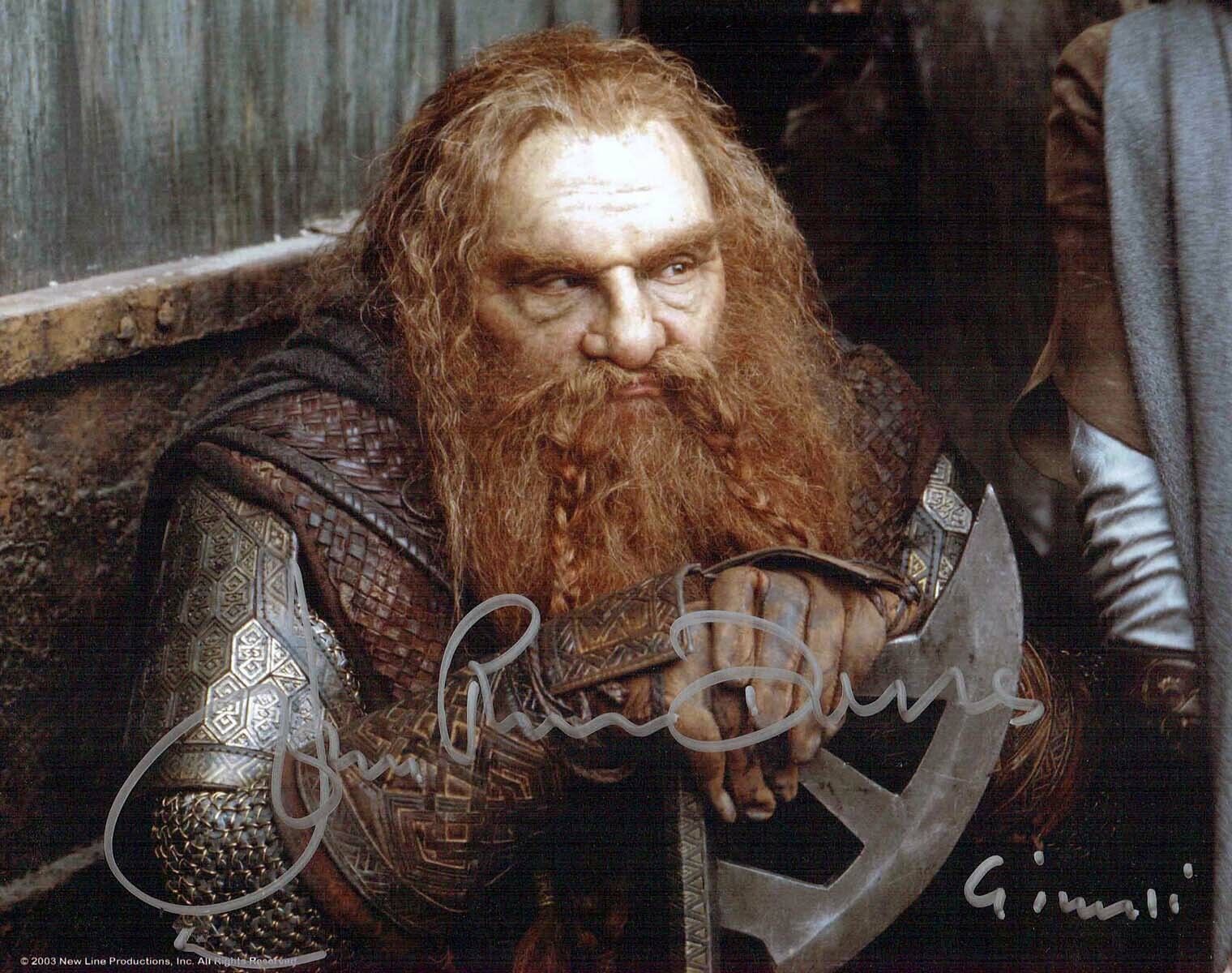 John RHYS DAVIES SIGNED Autograph GIMLI Photo Poster painting AFTAL RD COA Lord of the Rings