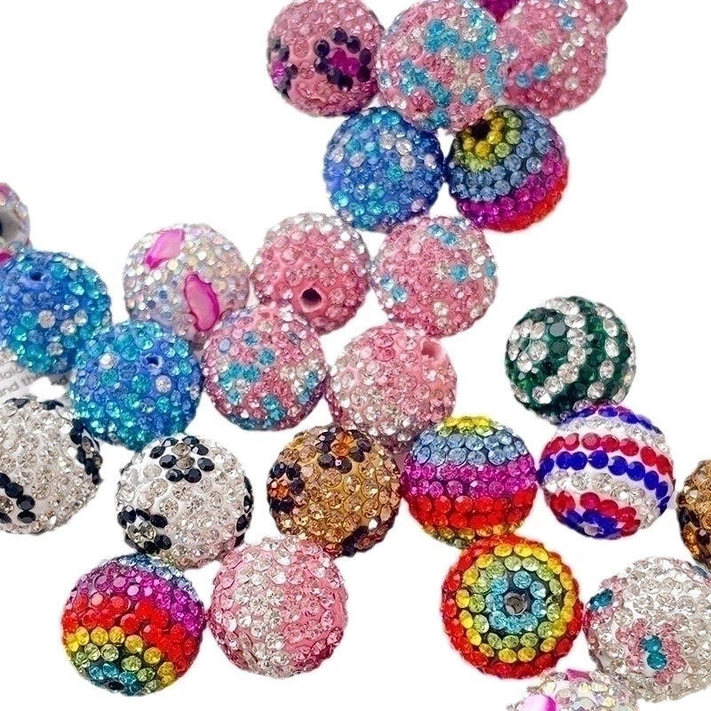 1 Piece Diameter 16mm Hole 2~2.9mm Copper Rhinestones Round Beads