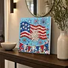Framed American Flag - DIY Button Art Painting Kit for Creativity DIY Pearl Dot Crafts for Gift Home Wall Decor 30*30CM