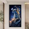 (Big Size) Ferocious Tiger - 11CT Stamped Cross Stitch 40*70CM