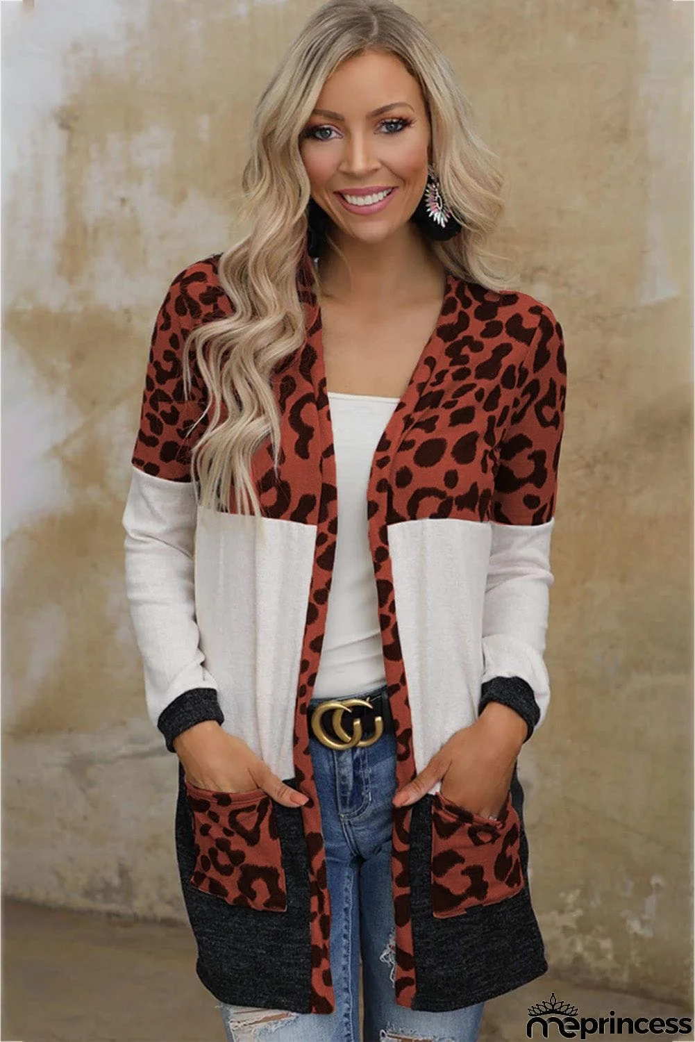 Block Cardigan with Pockets