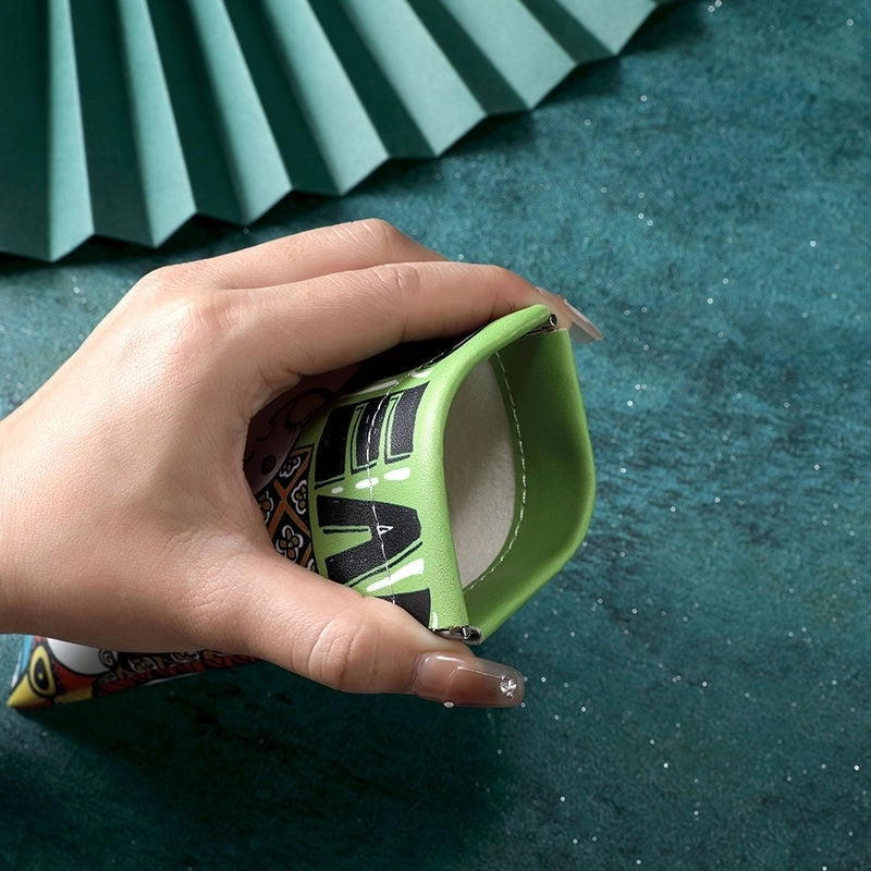 Minimalist Cartoon Pu Leather Unisex Glasses Pouch