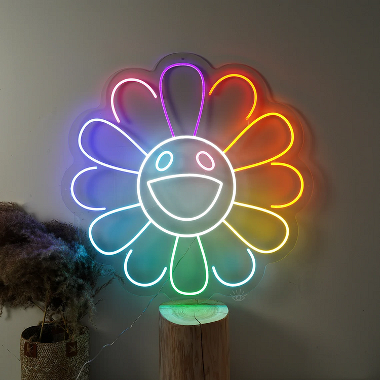 Flower Neon Sign Sunflower Neon Signs Art LED Neon Light Home Decor Neon Sign