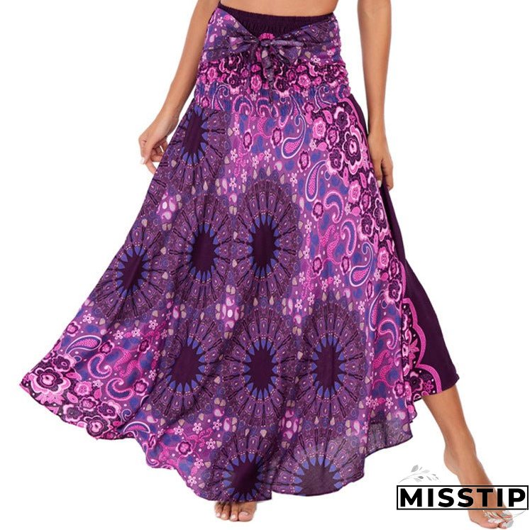 Leisure In Spring and Summer Asia Style Half Skirt Holiday Skirt Big Hem Skirt