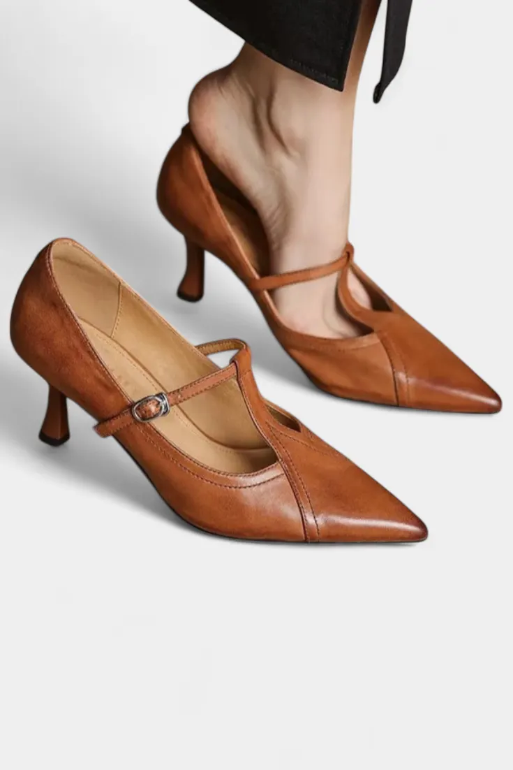 Classic T-Bar Heels with Sleek Stiletto Heel