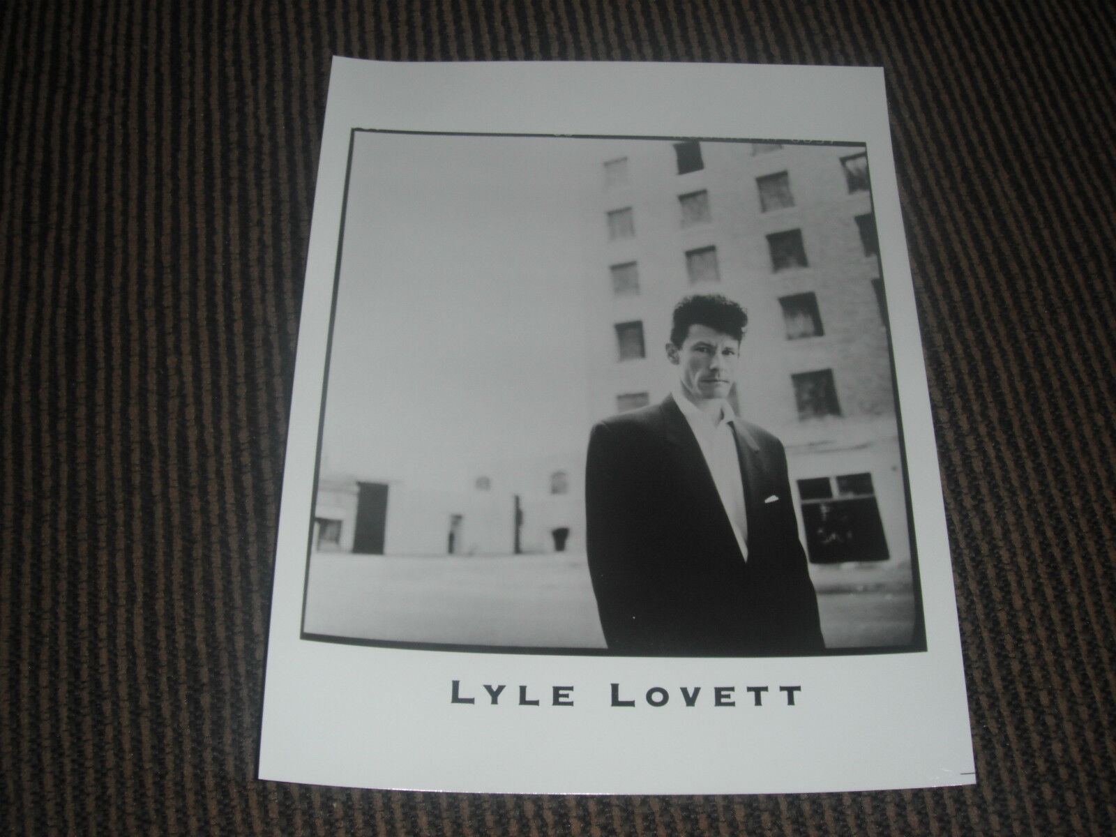 Lyle Lovett Songwriter Country Music Actor 8x10 B&W Publicity Photo Poster painting Promo