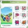 (US Local)6PCS DIY Butterfly Designs Diamond Art Greeting Cards Diamond Art Handmade Cards