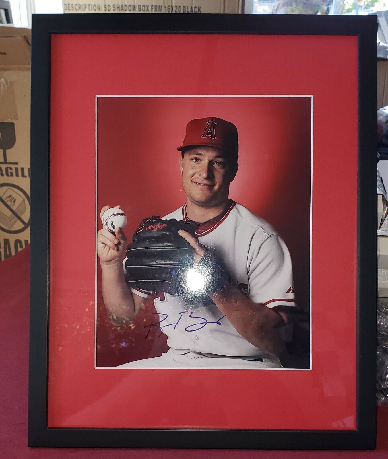 Angels Baseball Ryan Brasier Signed Framed Matted Autographed 8x10 - 11x14 ~COA~