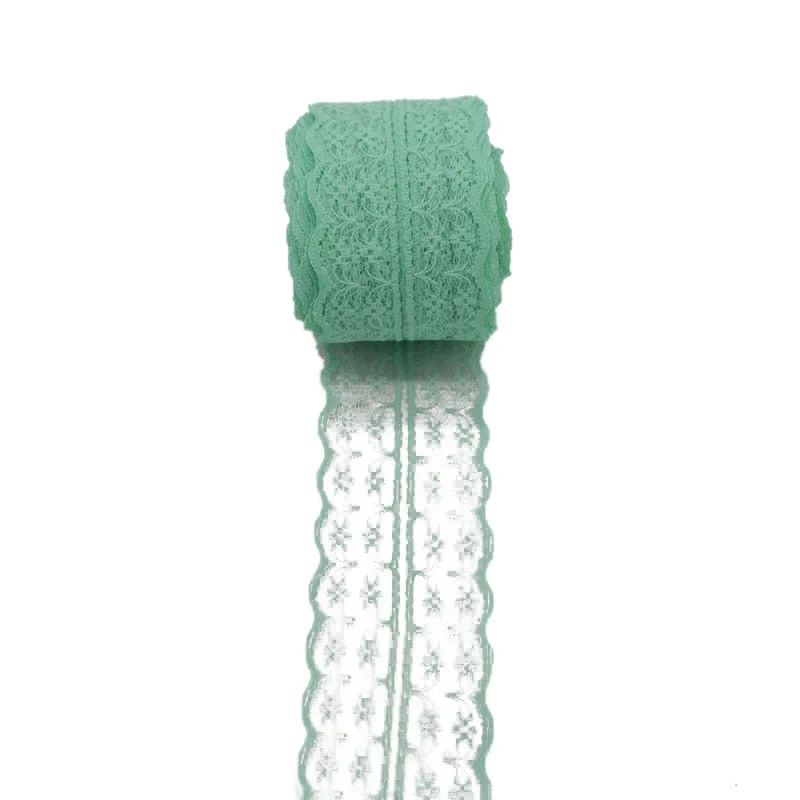 10m/lot 4.5cm Lace Ribbon Lace Trim Fabric Rustic Wedding Decoration Handcrafted Embroidered Sewing Clothes Dress DIY Material