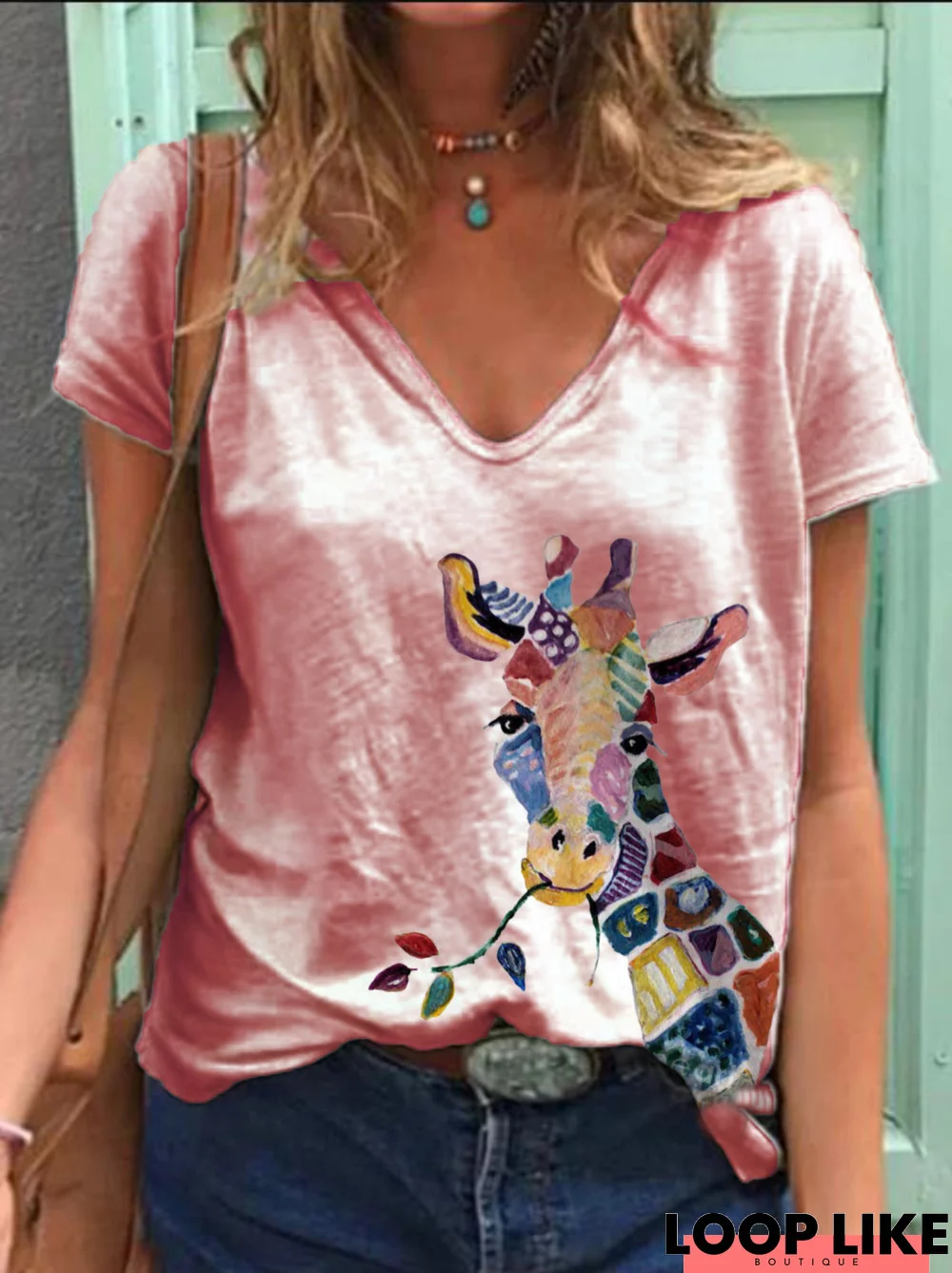 Casual Printed Tee Shirts Tops