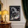 Diamond Painting-DIY Special Shaped Drill Pearl Painting Black Horse(30x40cm)