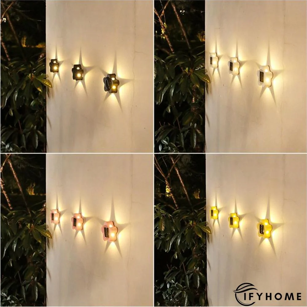 3PCS Solar LED Outdoor Wall Light Waterproof Garden Decor Lamp | IFYHOME