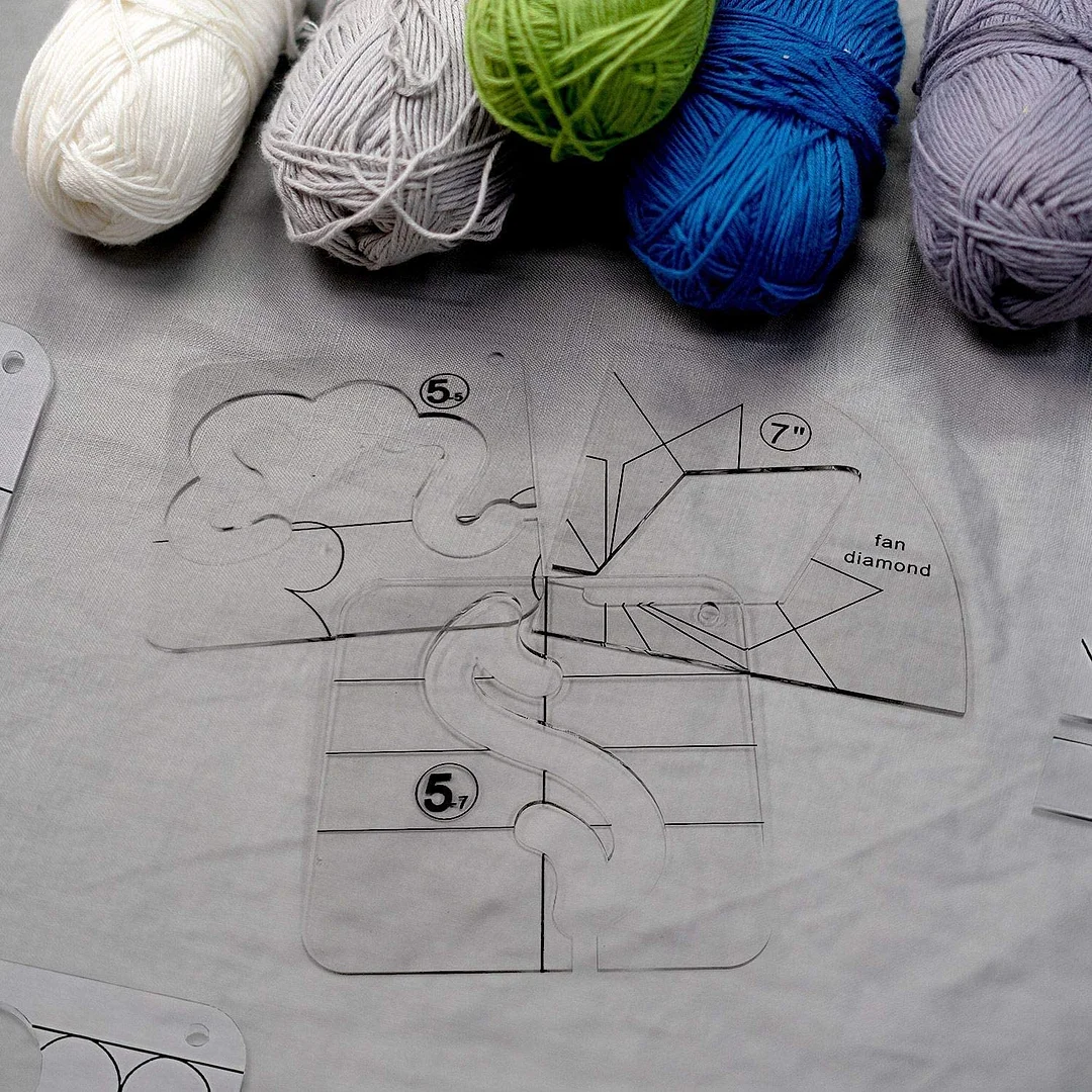 Free-Motion Garment Ruler Set (11 PCS) + Foot attachment