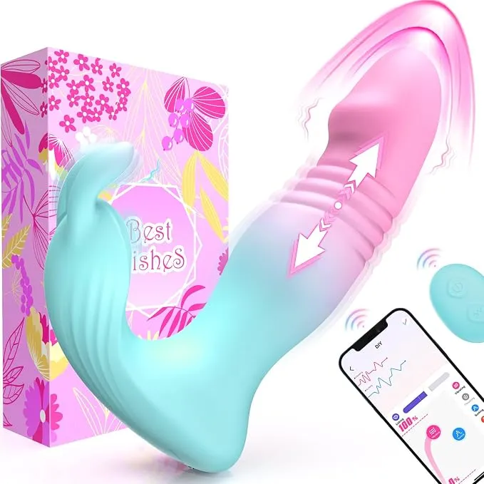 Vibrator portabil pentru femei - Vibrator portabil 3 &icirc;n 1 controlat prin aplicație, jucărie sexuală pentru adulți