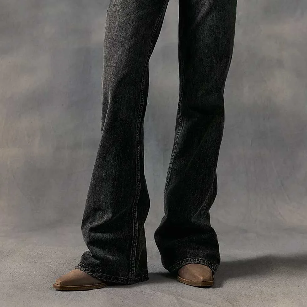 Taupe Vegan Suede Side Tab Back Zipper Western Boots for Women