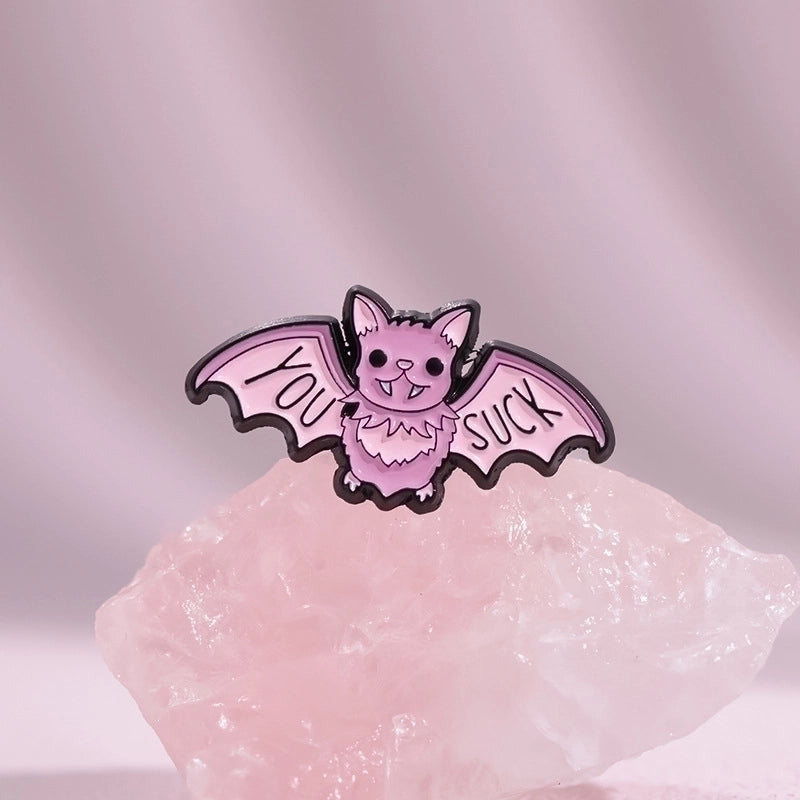 Cute Pin Cartoon Letter Bat Alloy Plating Unisex Brooches