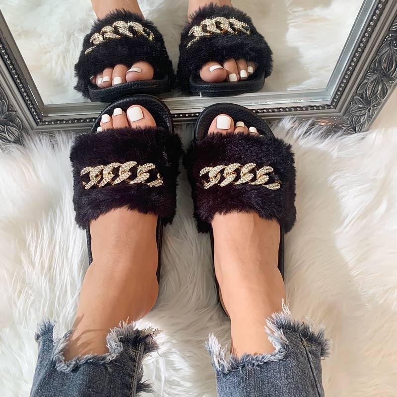 fluffy sandals near me