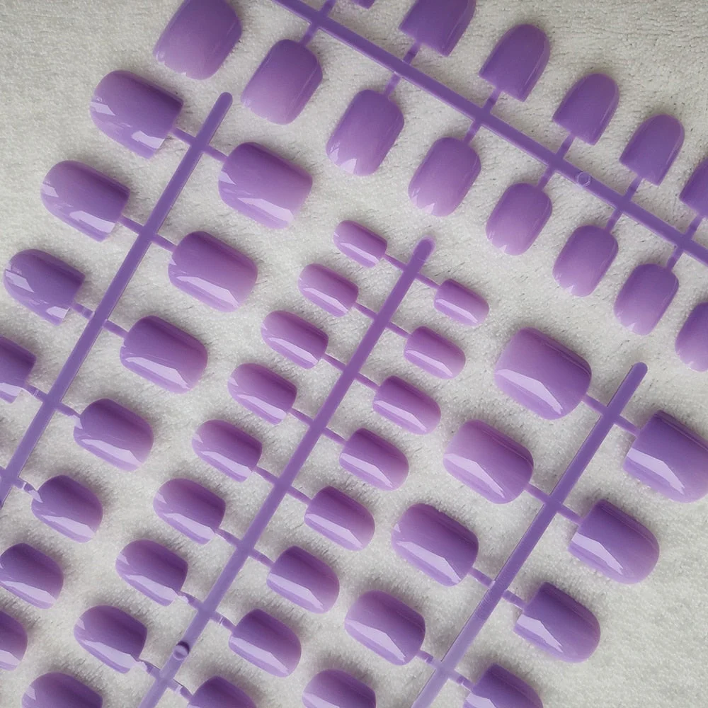 10 Sets Of Same Colors Square False Nail Tips 24 pcs Per Set 10 Sizes Press On Fake Nails DIY Manicure-Nail Inspo